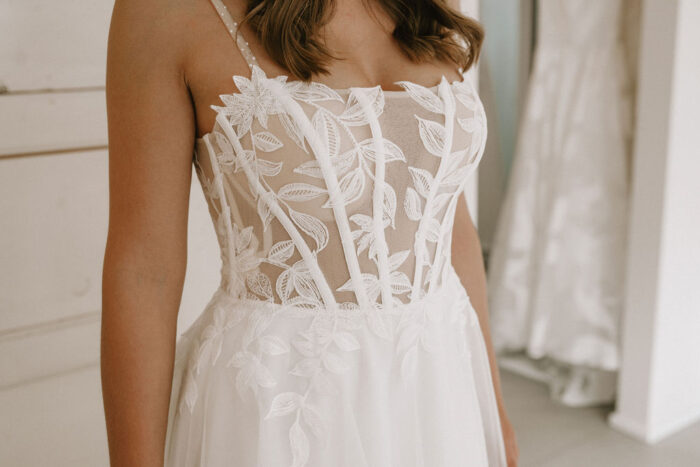 A-Linie, Brautkleid, Glitzer,Schlitz